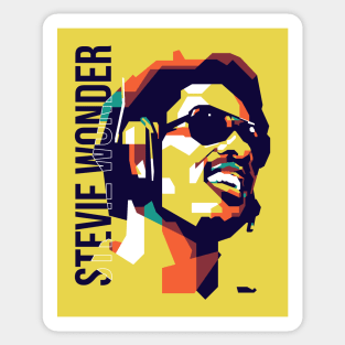 Stevie Wonder on WPAP Style Sticker